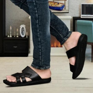Men’s Synthetic Leather Slippers – Luxury Comfort, Everyday Style