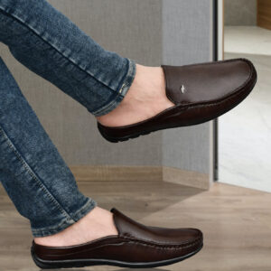 Men’s Synthetic Leather Back-Open Loafers – Effortless Style, Instant Comfort